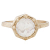 Yellow Gold Rainbow Moonstone Ring